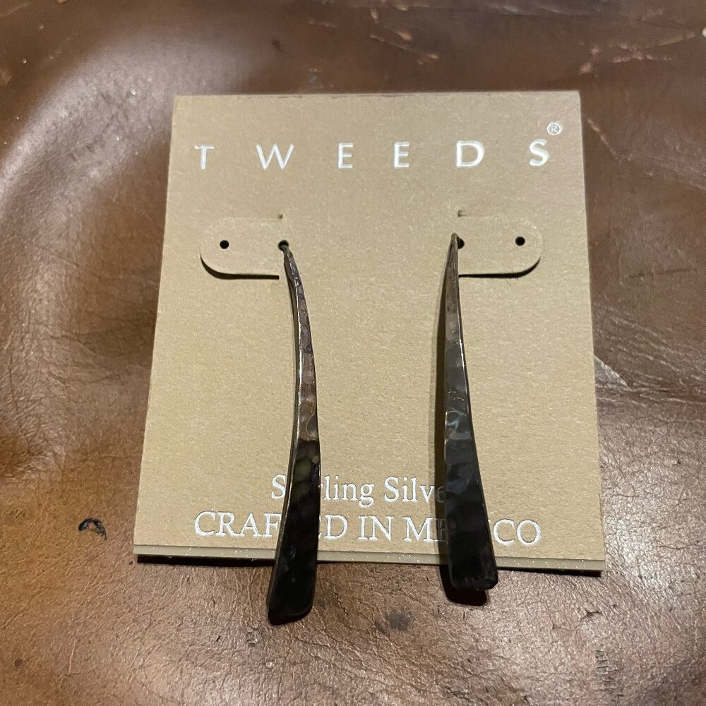 Women's Sterling Silver Long Drop Earrings Made in Mexico